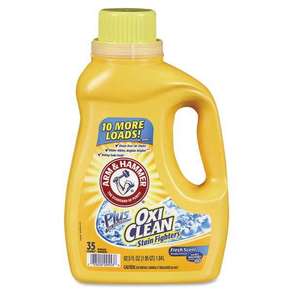 Arm & Hammer OxiClean Concentrated Liquid Laundry Detergent, Fresh, 61.25 oz Bottle 33200-00107